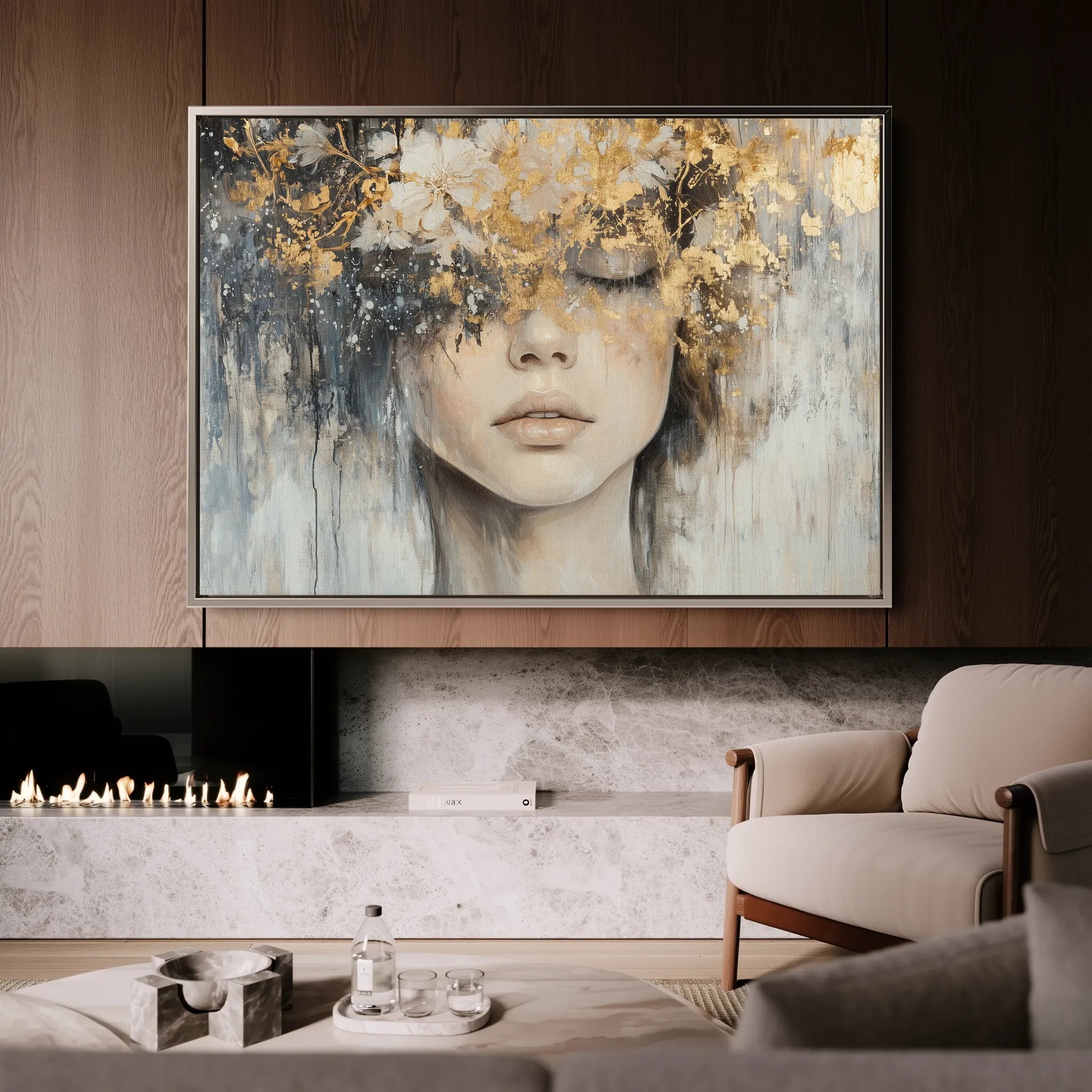 Portrait 133 Canvas Art 60 x 40 cm / Black