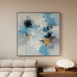 Abstract 1330 Canvas Art 60 x 60 cm / Black