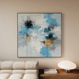 Abstract 1330 Canvas Art 60 x 60 cm / Black