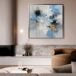 Abstract 1330 Canvas Art 60 x 60 cm / Black