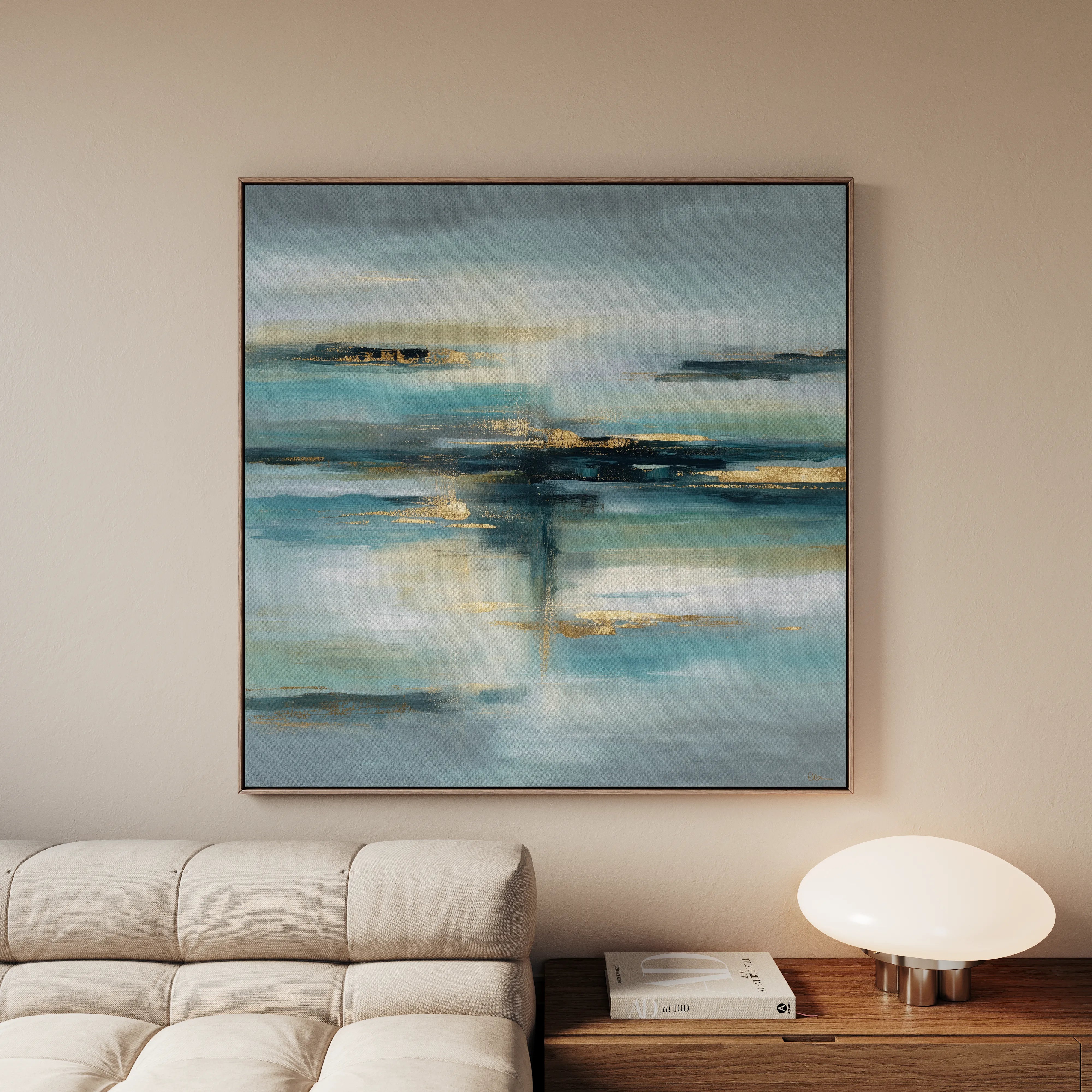 Abstract 1331 Canvas Art 60 x 60 cm / Black