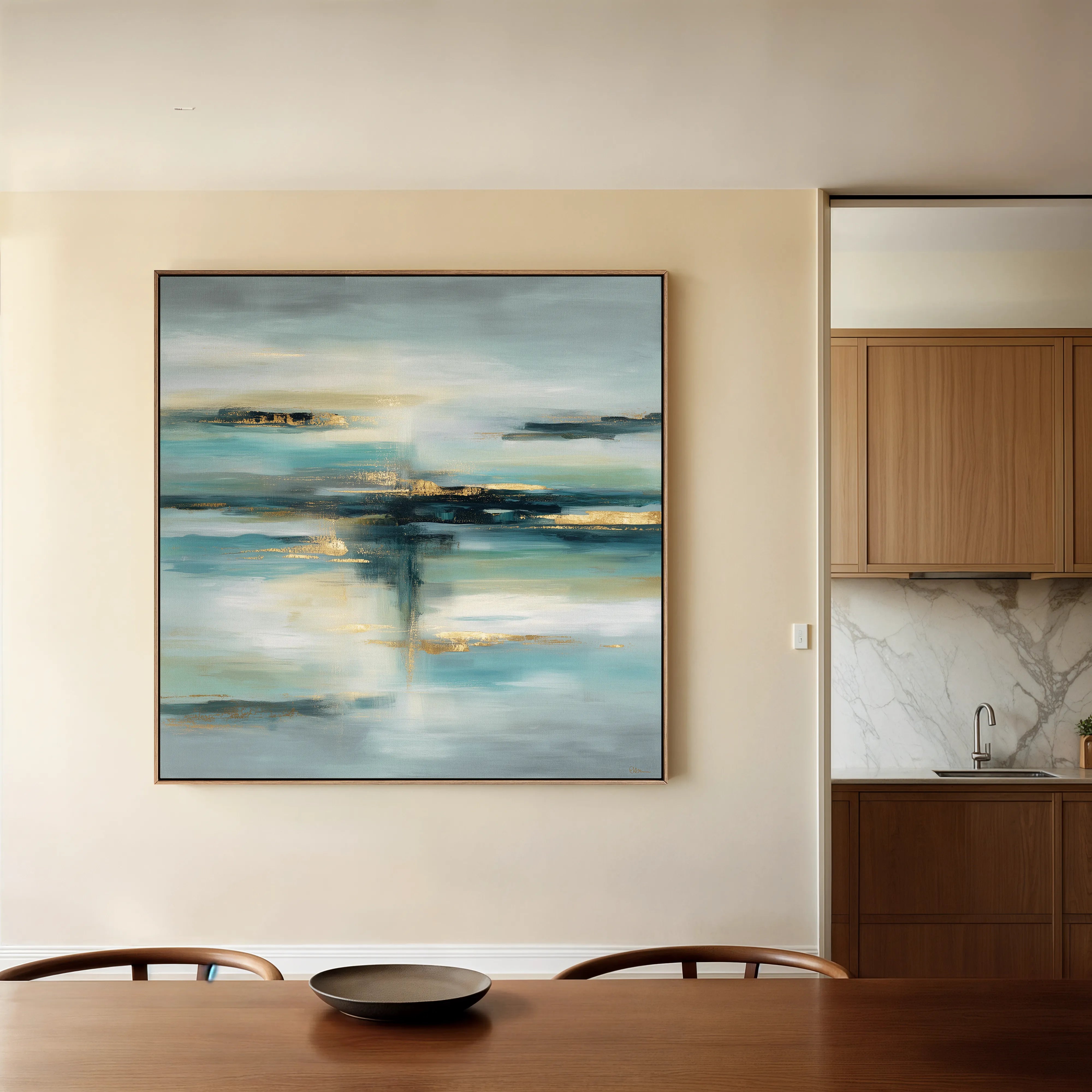 Abstract 1331 Canvas Art 60 x 60 cm / Black