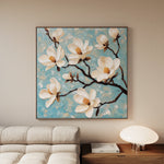 Floral 1331 Canvas Art 60 x 60 cm / Black