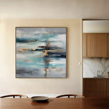 Abstract 1332 Canvas Art 60 x 60 cm / Black