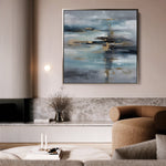 Abstract 1332 Canvas Art 60 x 60 cm / Black