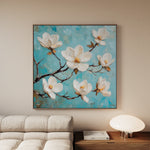 Floral 1332 Canvas Art 60 x 60 cm / Black