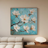 Floral 1332 Canvas Art 60 x 60 cm / Black