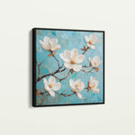 Floral 1332 Canvas Art 60 x 60 cm / Black