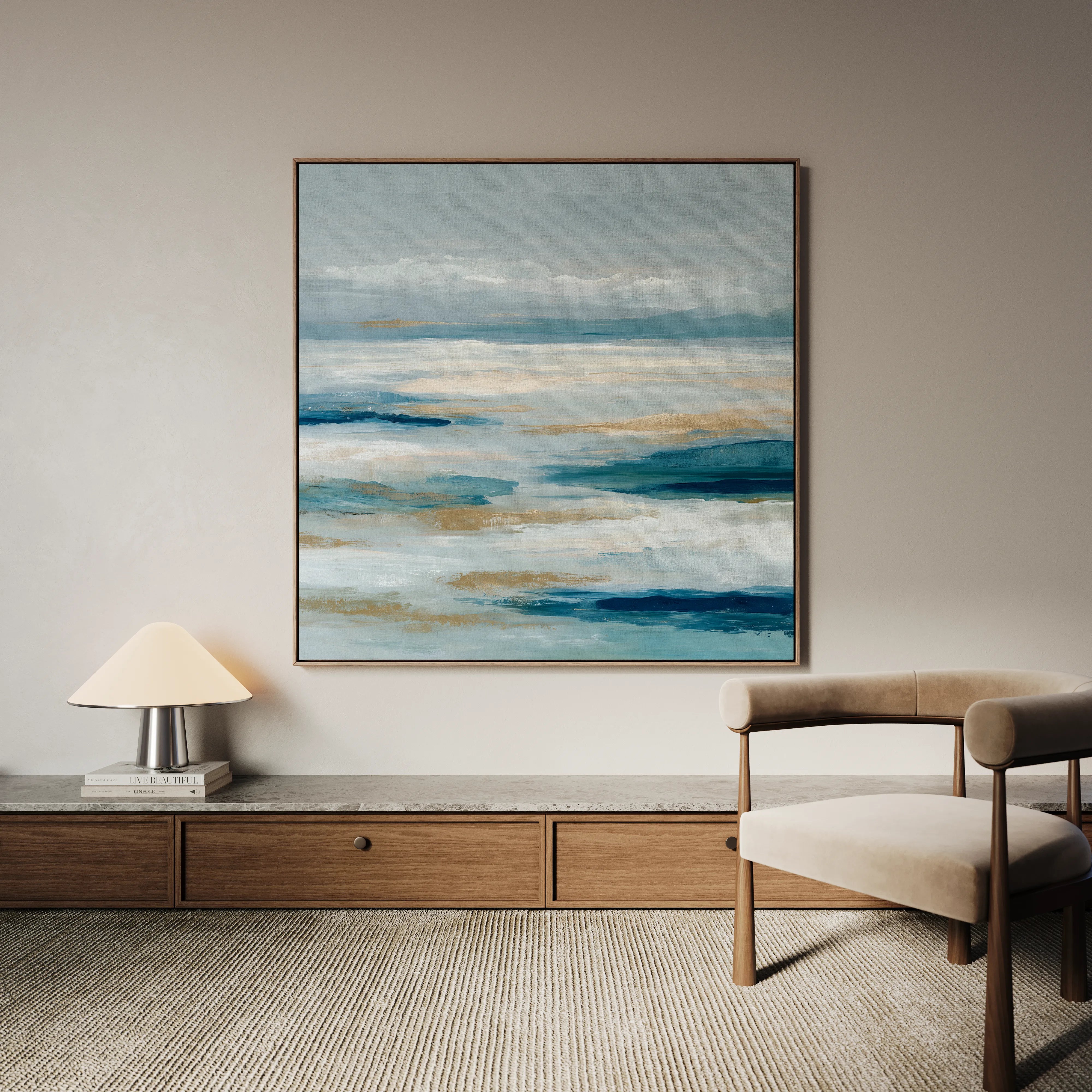 Abstract 1333 Canvas Art 60 x 60 cm / Black