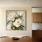 Floral 1333 Canvas Art 60 x 60 cm / Black
