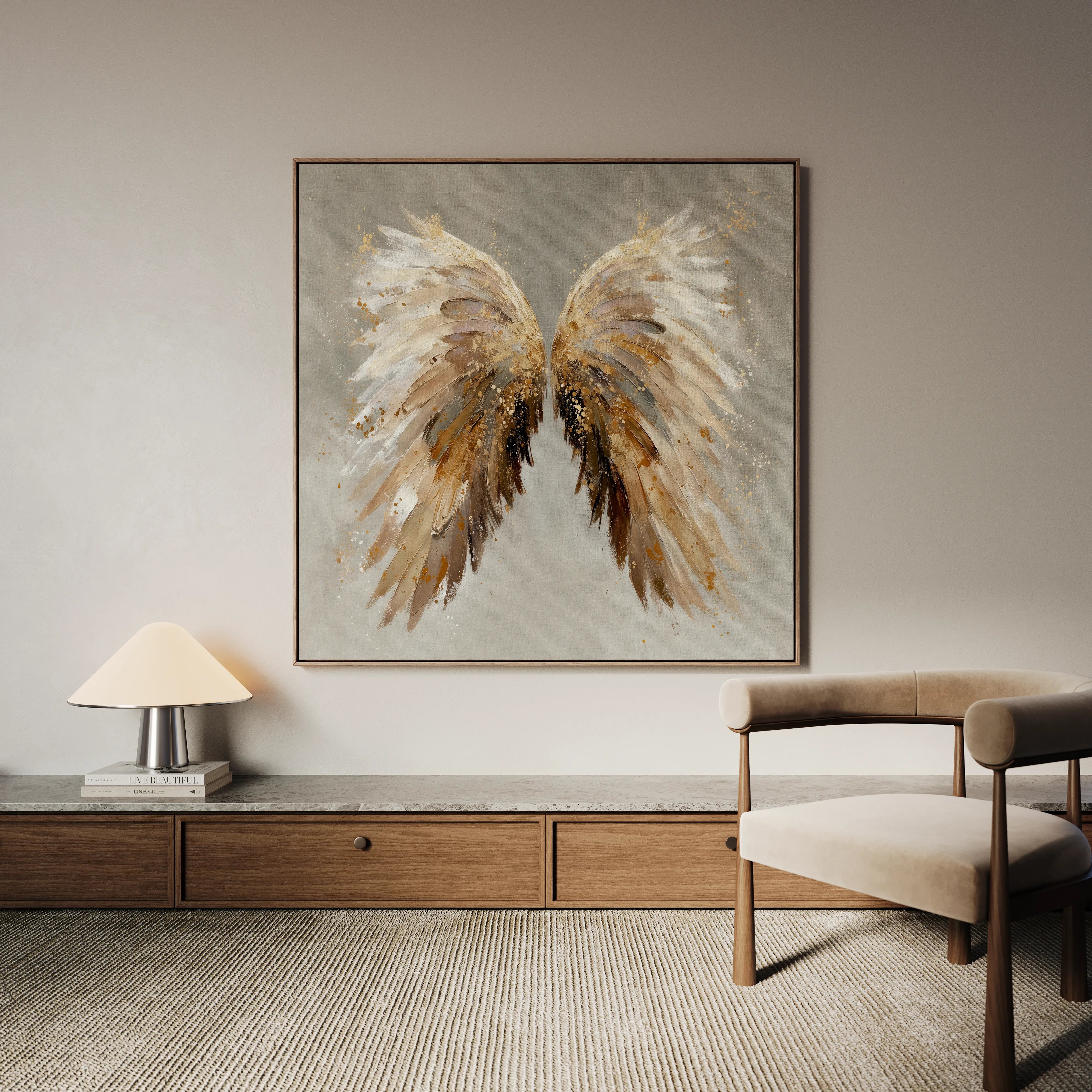 Abstract 1334 Canvas Art 60 x 60 cm / Black
