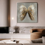 Abstract 1334 Canvas Art 60 x 60 cm / Black