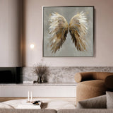 Abstract 1334 Canvas Art 60 x 60 cm / Black