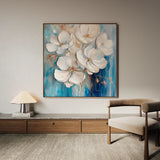 Floral 1334 Canvas Art 60 x 60 cm / Black