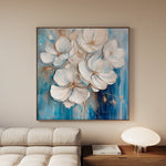 Floral 1334 Canvas Art 60 x 60 cm / Black