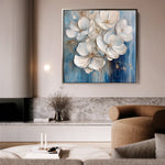 Floral 1334 Canvas Art 60 x 60 cm / Black