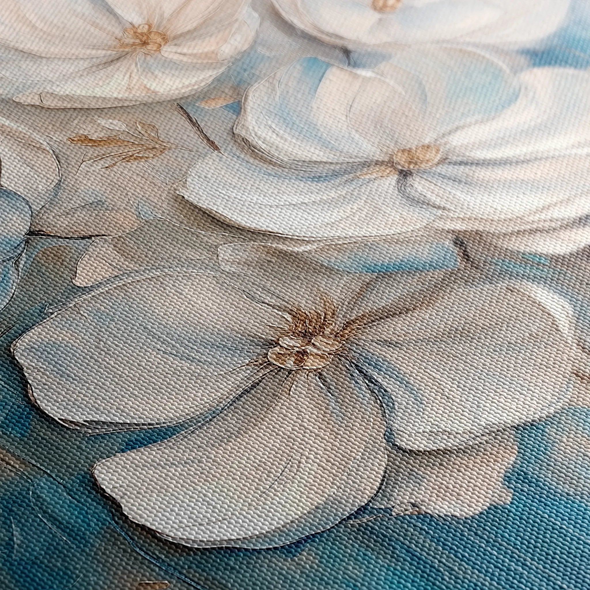 Floral 1334 Canvas Art 60 x 60 cm / Black