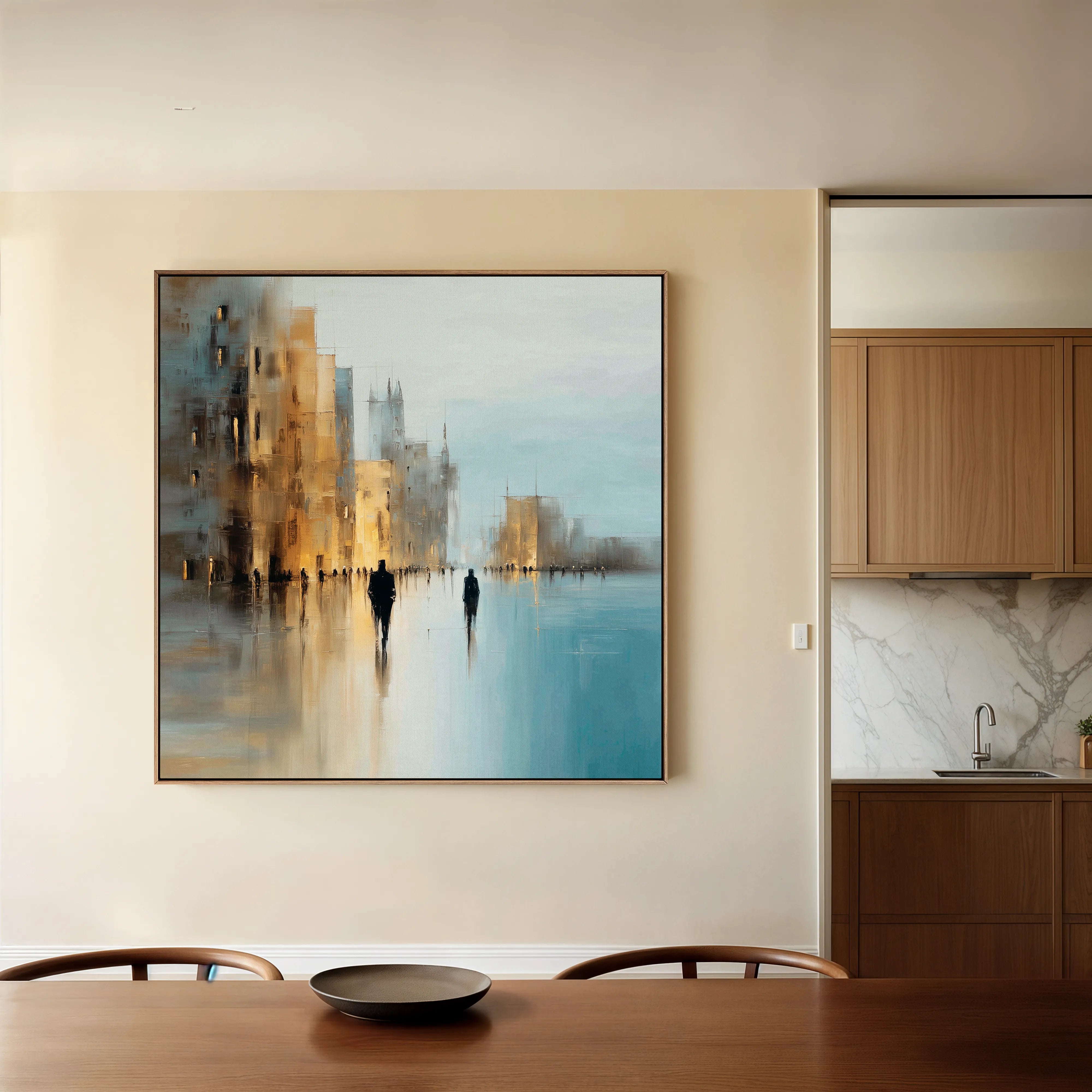 Abstract 1335 Canvas Art 60 x 60 cm / Black