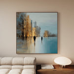 Abstract 1335 Canvas Art 60 x 60 cm / Black