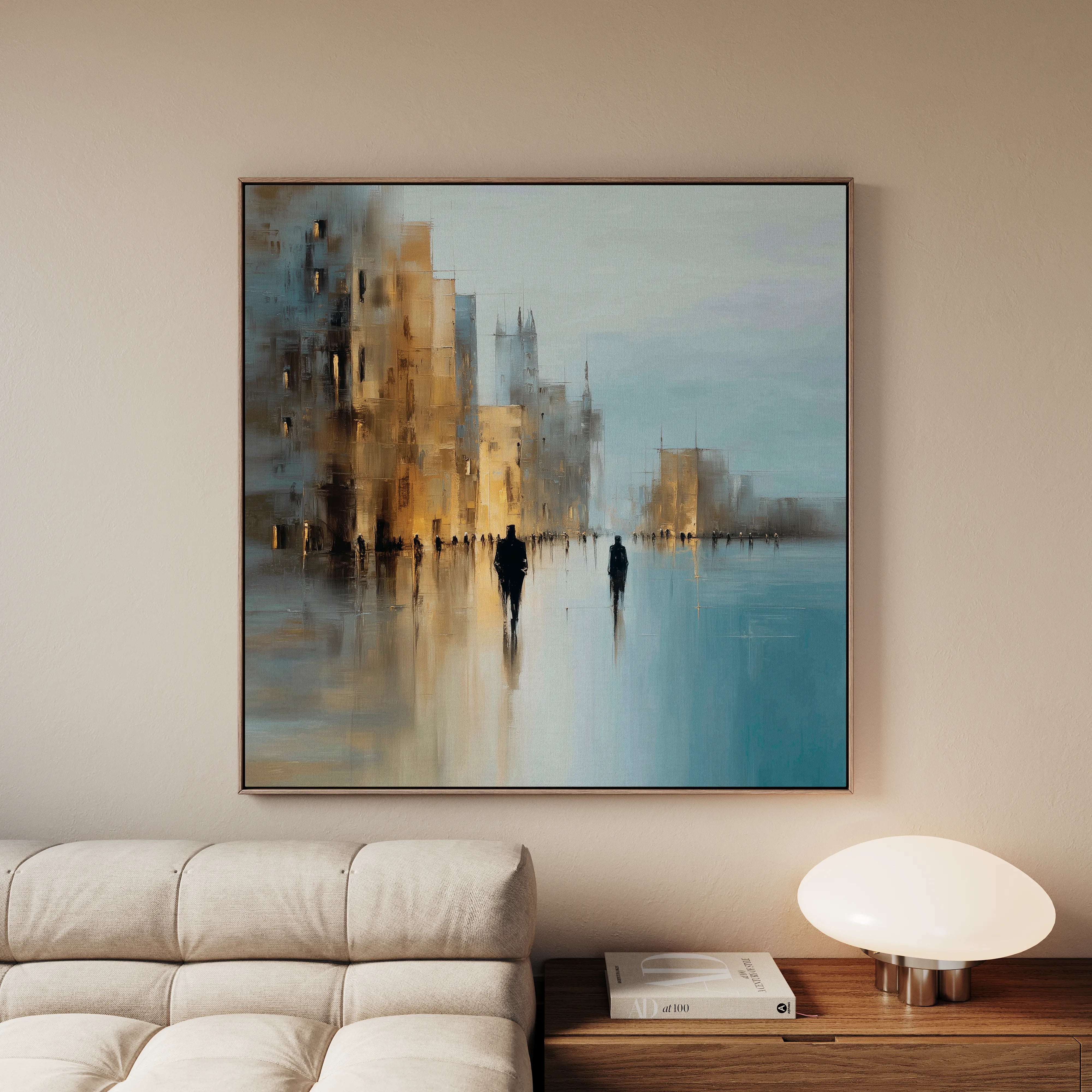 Abstract 1335 Canvas Art 60 x 60 cm / Black