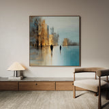 Abstract 1335 Canvas Art 60 x 60 cm / Black