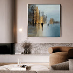 Abstract 1335 Canvas Art 60 x 60 cm / Black