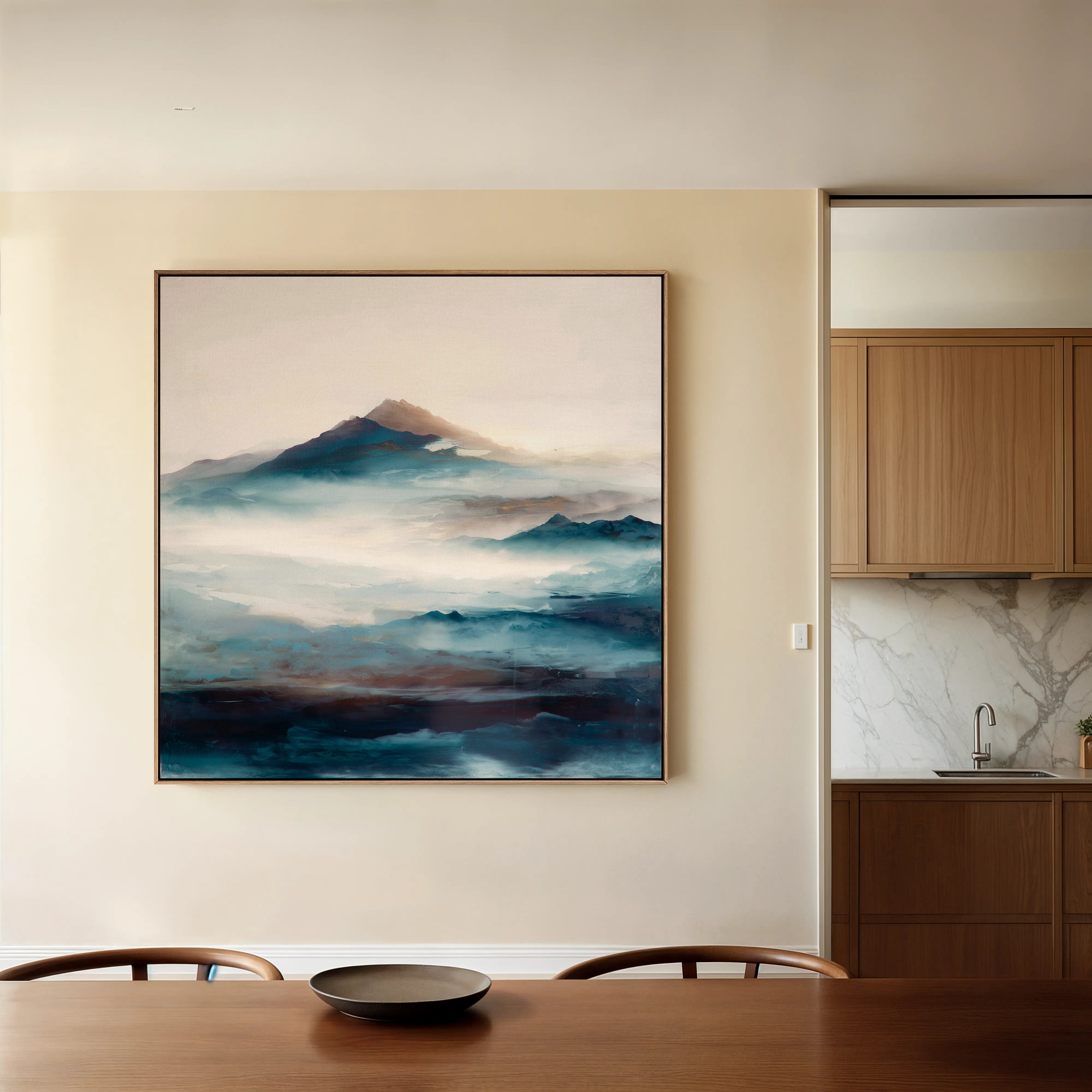 Abstract 1336 Canvas Art 60 x 60 cm / Black