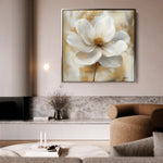 Floral 1336 Canvas Art 60 x 60 cm / Black