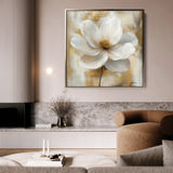 Floral 1336 Canvas Art 60 x 60 cm / Black
