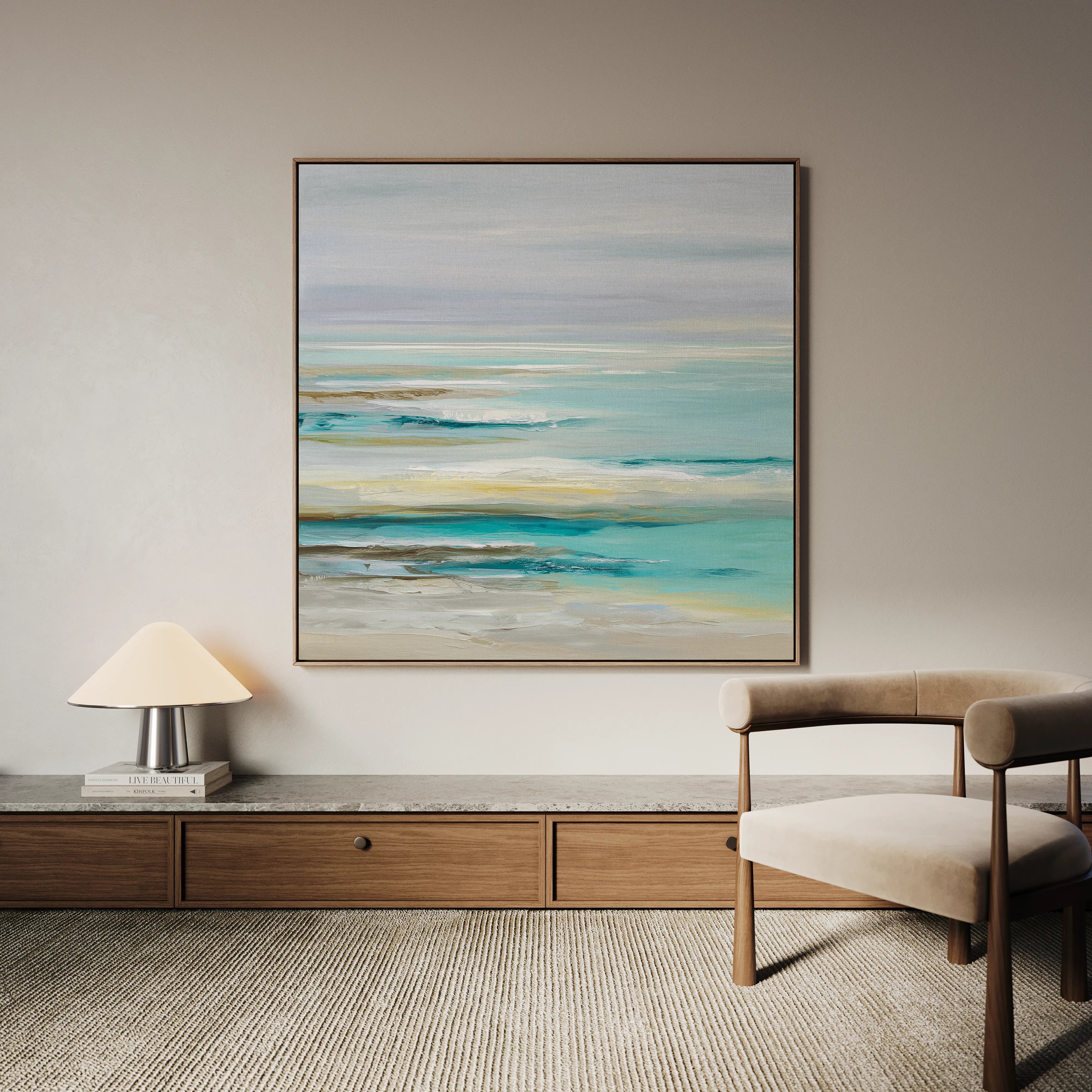 Abstract 1337 Canvas Art 60 x 60 cm / Black