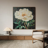 Floral 1337 Canvas Art 60 x 60 cm / Black