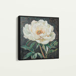 Floral 1337 Canvas Art 60 x 60 cm / Black