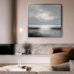 Abstract 1339 Canvas Art 60 x 60 cm / Black