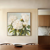 Floral 1339 Canvas Art 60 x 60 cm / Black