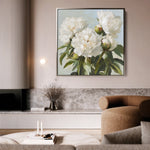 Floral 1339 Canvas Art 60 x 60 cm / Black