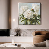 Floral 1339 Canvas Art 60 x 60 cm / Black