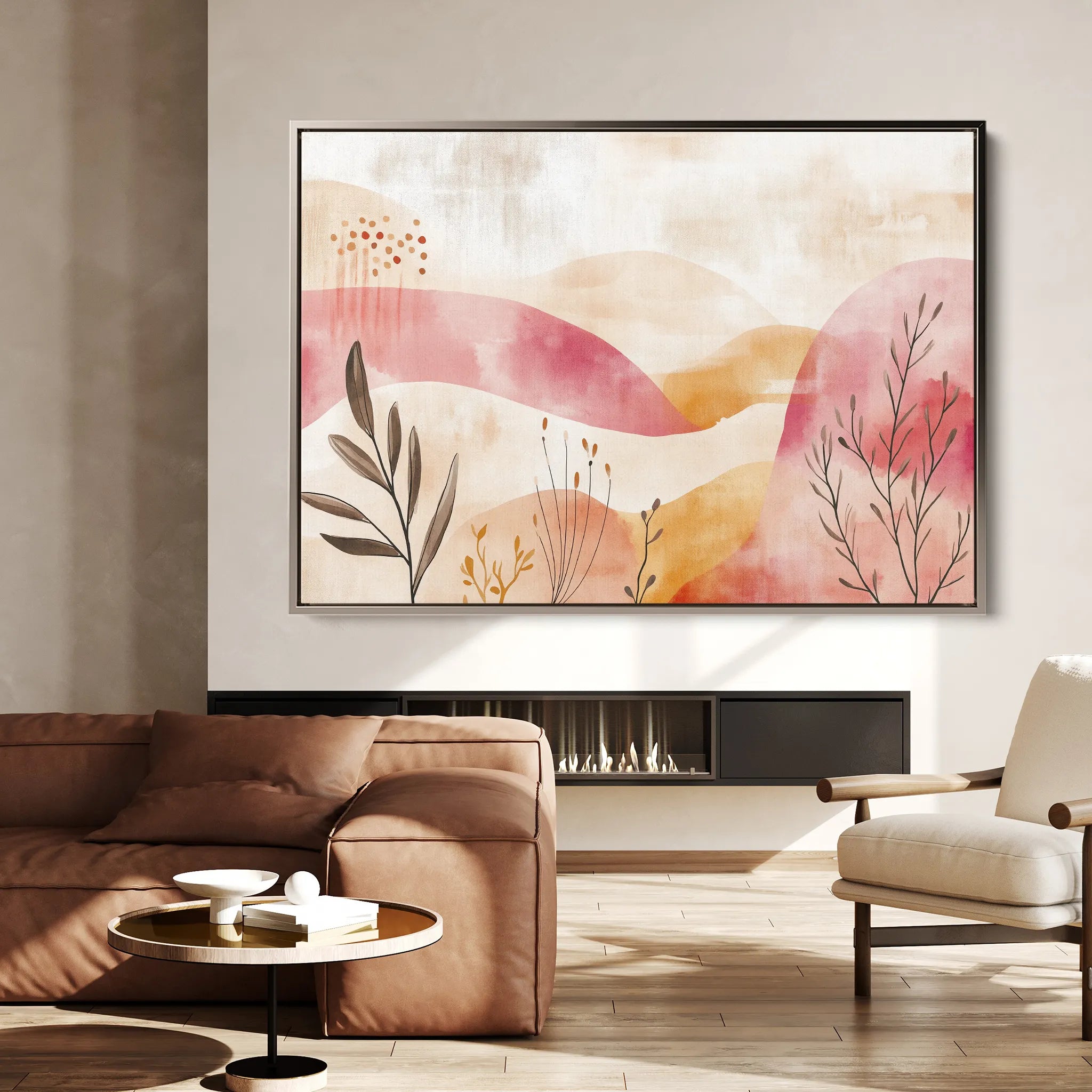Boho 134 Canvas Art 60 x 40 cm / Black