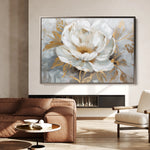 Floral 134 Canvas Art 60 x 40 cm / Black