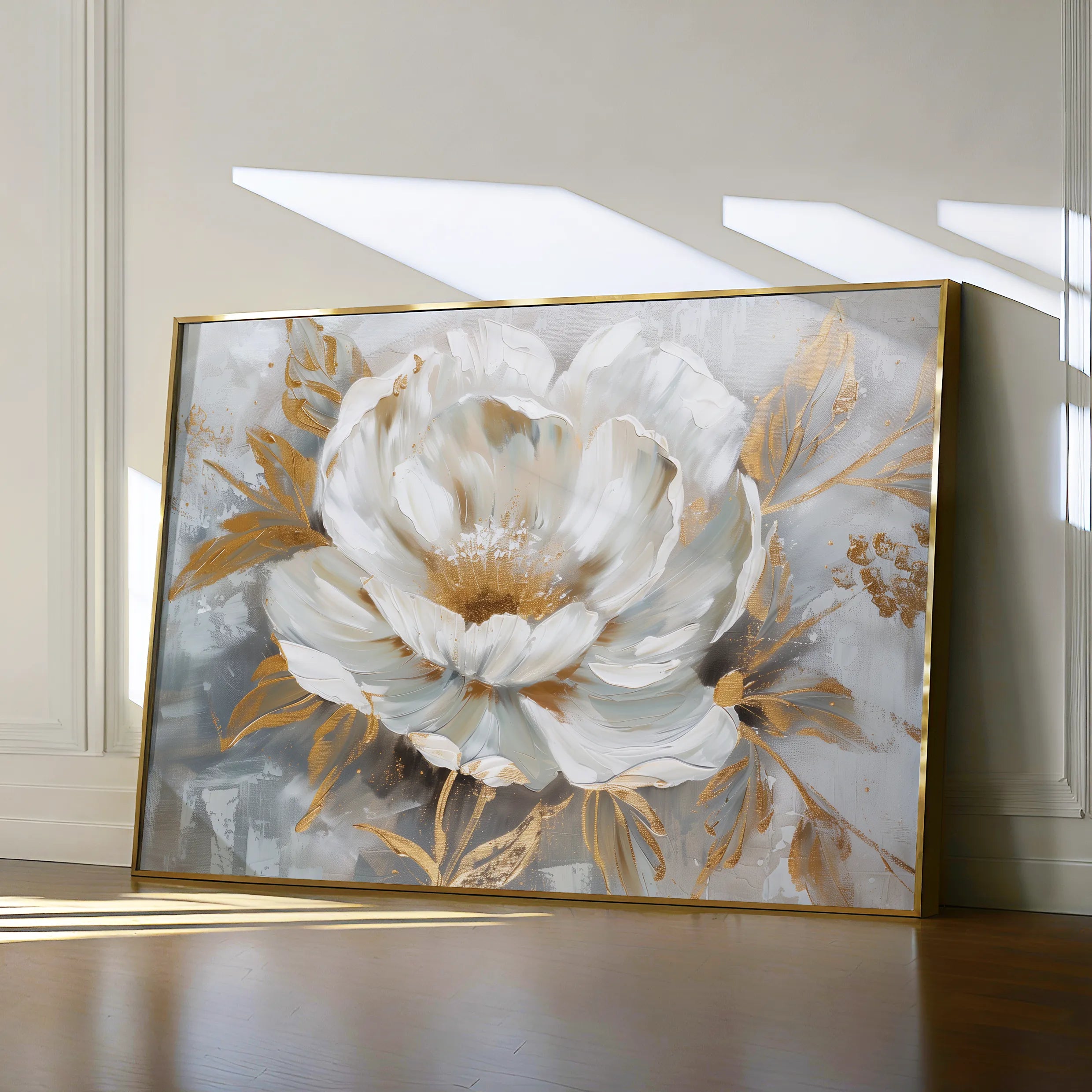 Floral 134 Canvas Art 60 x 40 cm / Black