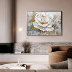 Floral 134 Canvas Art 60 x 40 cm / Black