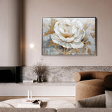 Floral 134 Canvas Art 60 x 40 cm / Black