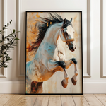 Horses 134 Canvas Art 60 x 40 cm / Black