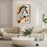 Horses 134 Canvas Art 60 x 40 cm / Black