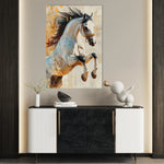 Horses 134 Canvas Art 60 x 40 cm / Black
