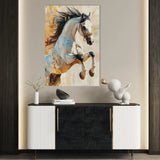 Horses 134 Canvas Art 60 x 40 cm / Black