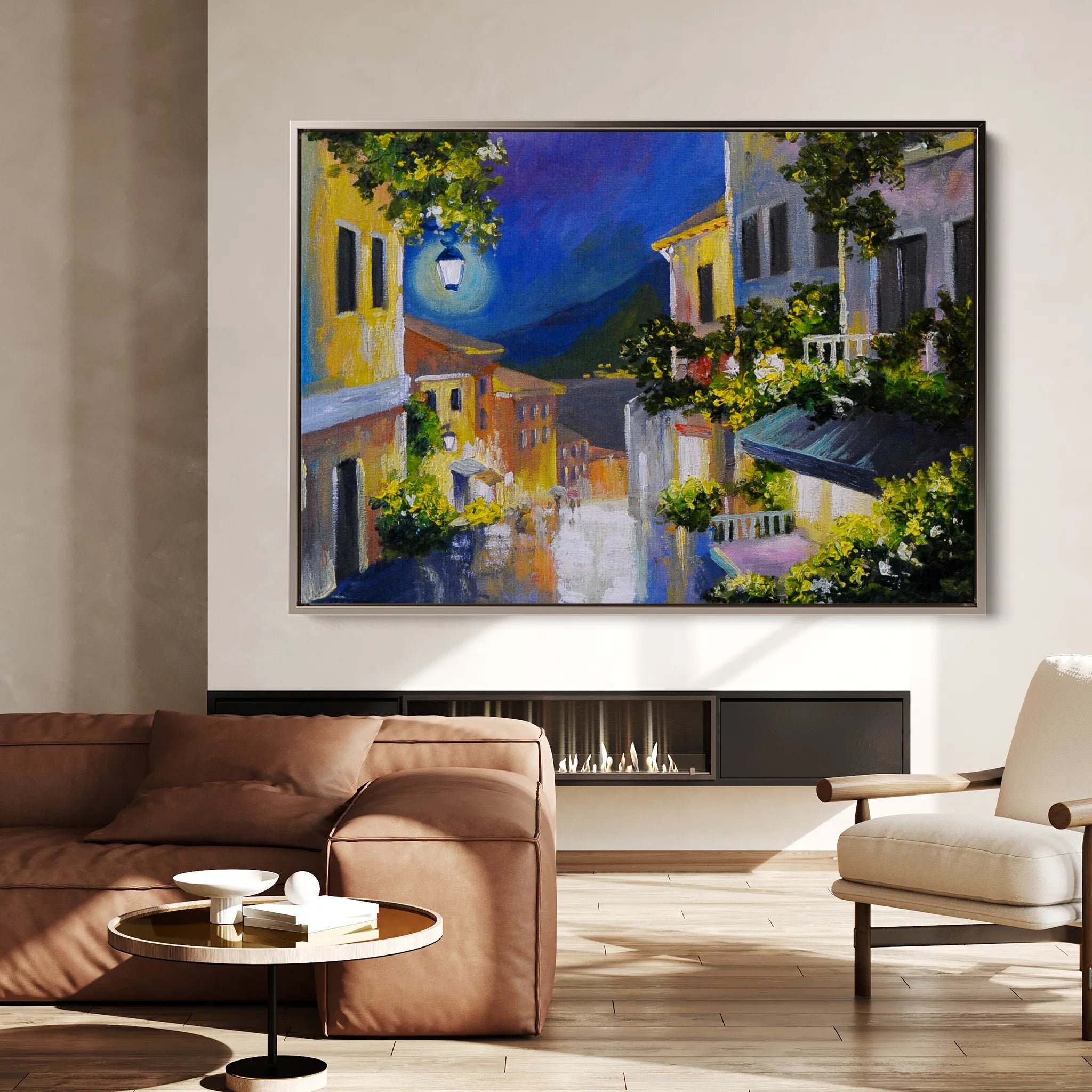 Landscape 134 Canvas Art 60 x 40 cm / Black