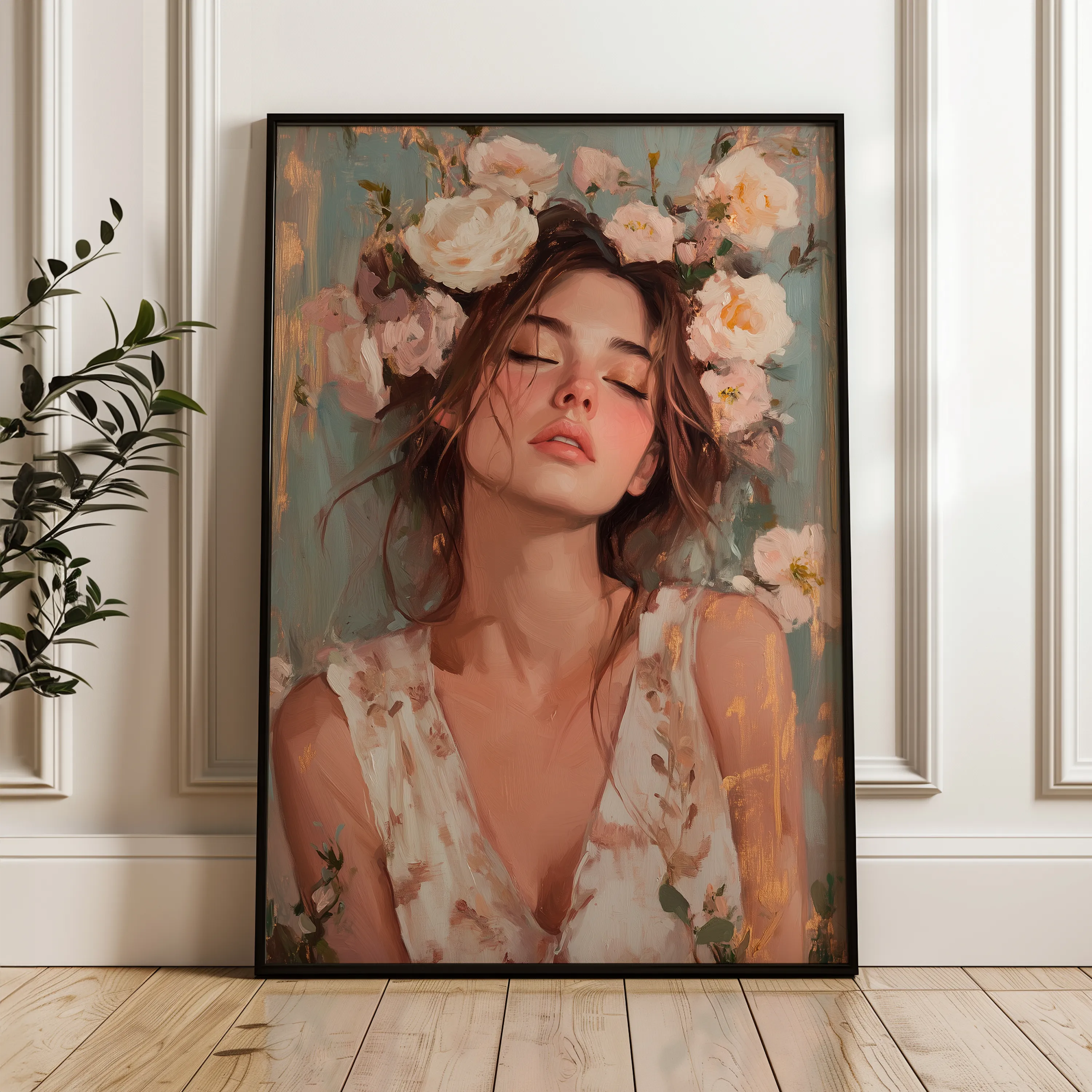 Portrait 134 Canvas Art 60 x 40 cm / Black