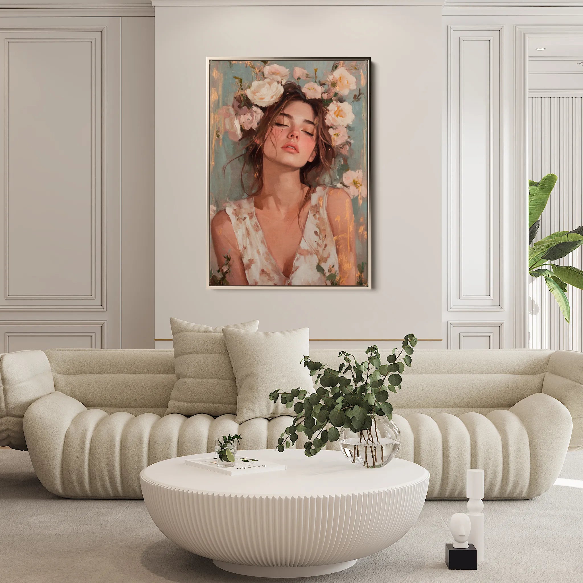 Portrait 134 Canvas Art 60 x 40 cm / Black