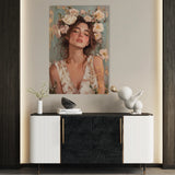 Portrait 134 Canvas Art 60 x 40 cm / Black