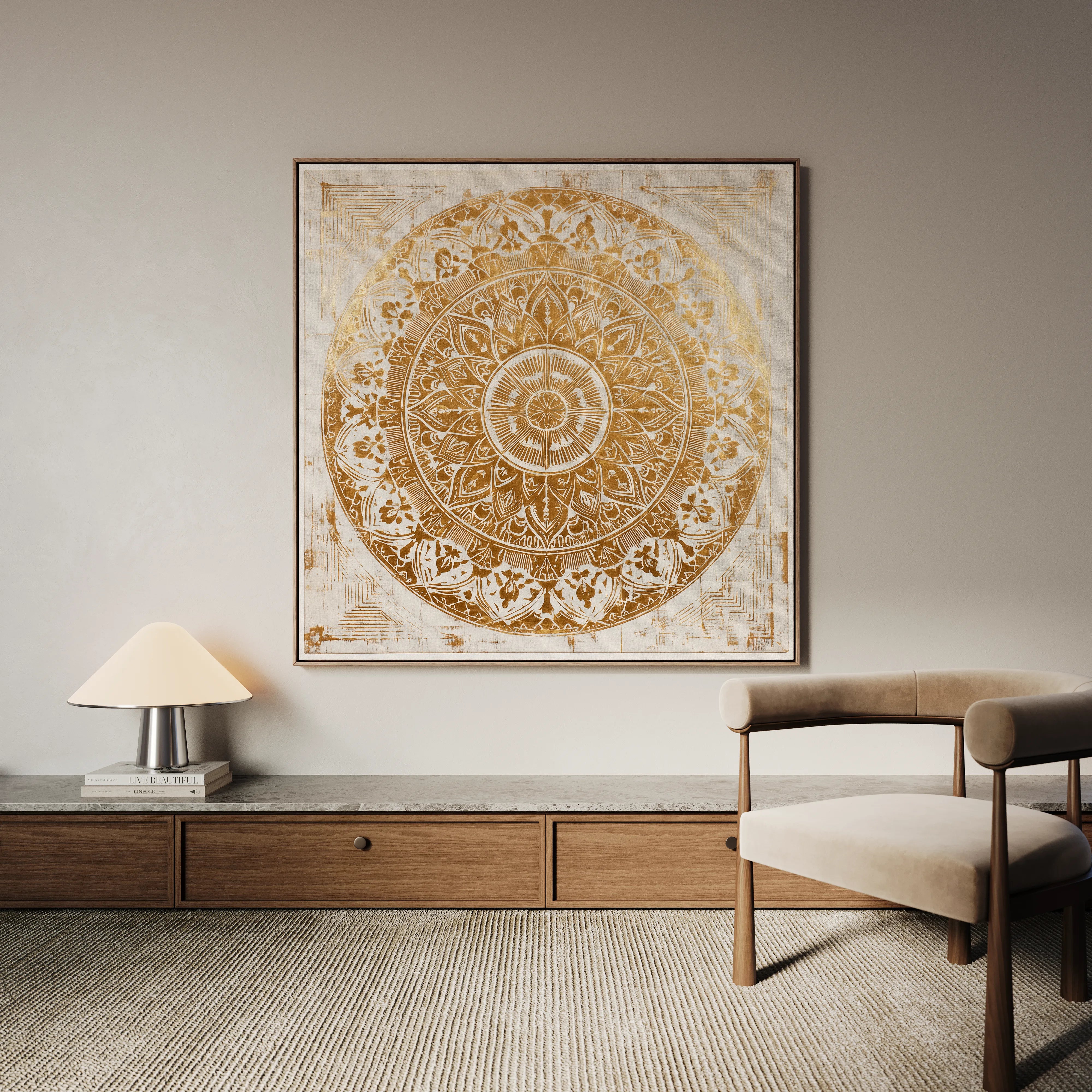 Abstract 1340 Canvas Art 60 x 60 cm / Black